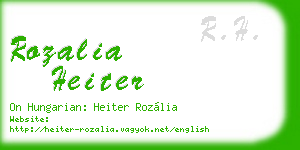 rozalia heiter business card