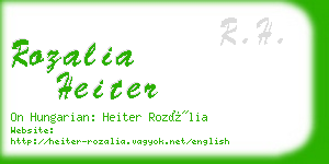 rozalia heiter business card